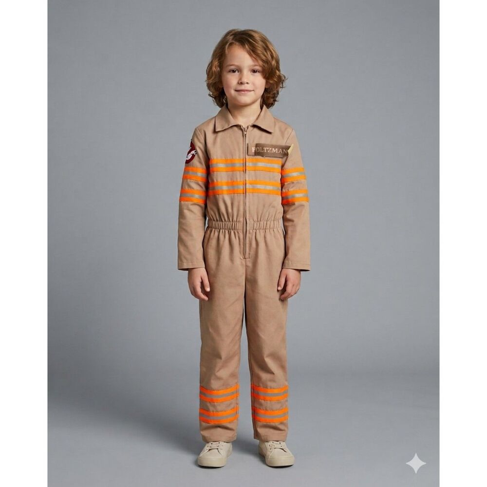 Ghostbusters Holtzmann Cosplay Jumpsuit Small Tan Halloween Costume